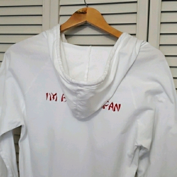 American Apparel Y2K I'm Big In Japan Graphic Hoodie, White, Sz S - Picture 9 of 10